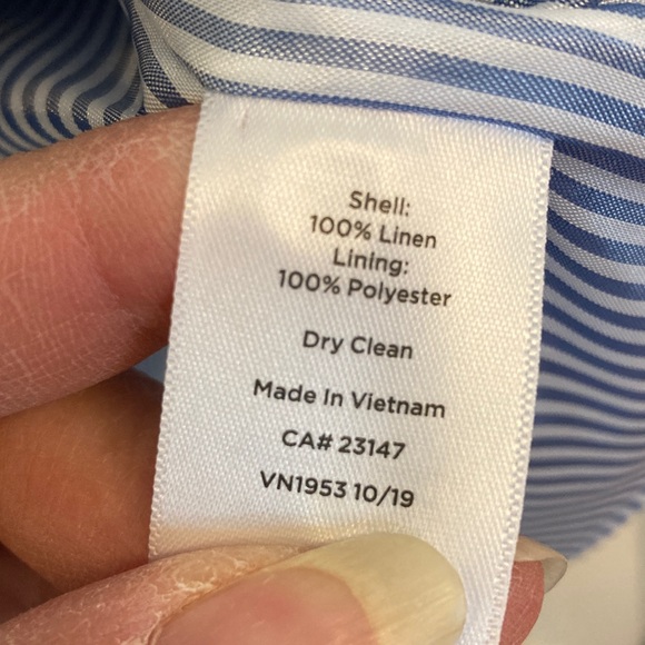 Talbots Light Blue Linen Blazer - Picture 5 of 10